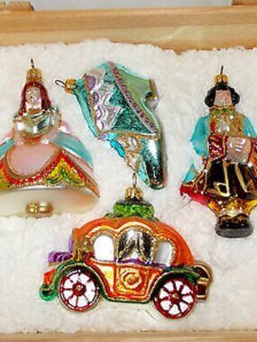 Cinderella 4 pc. Kurt Adler Polonaise Christmas Ornament Set Komozja